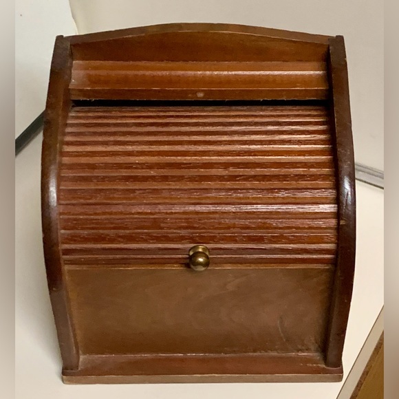 Antique Westgate Stationery Wooden Accordion Sliding Top Letter Mail Box - Picture 2 of 15